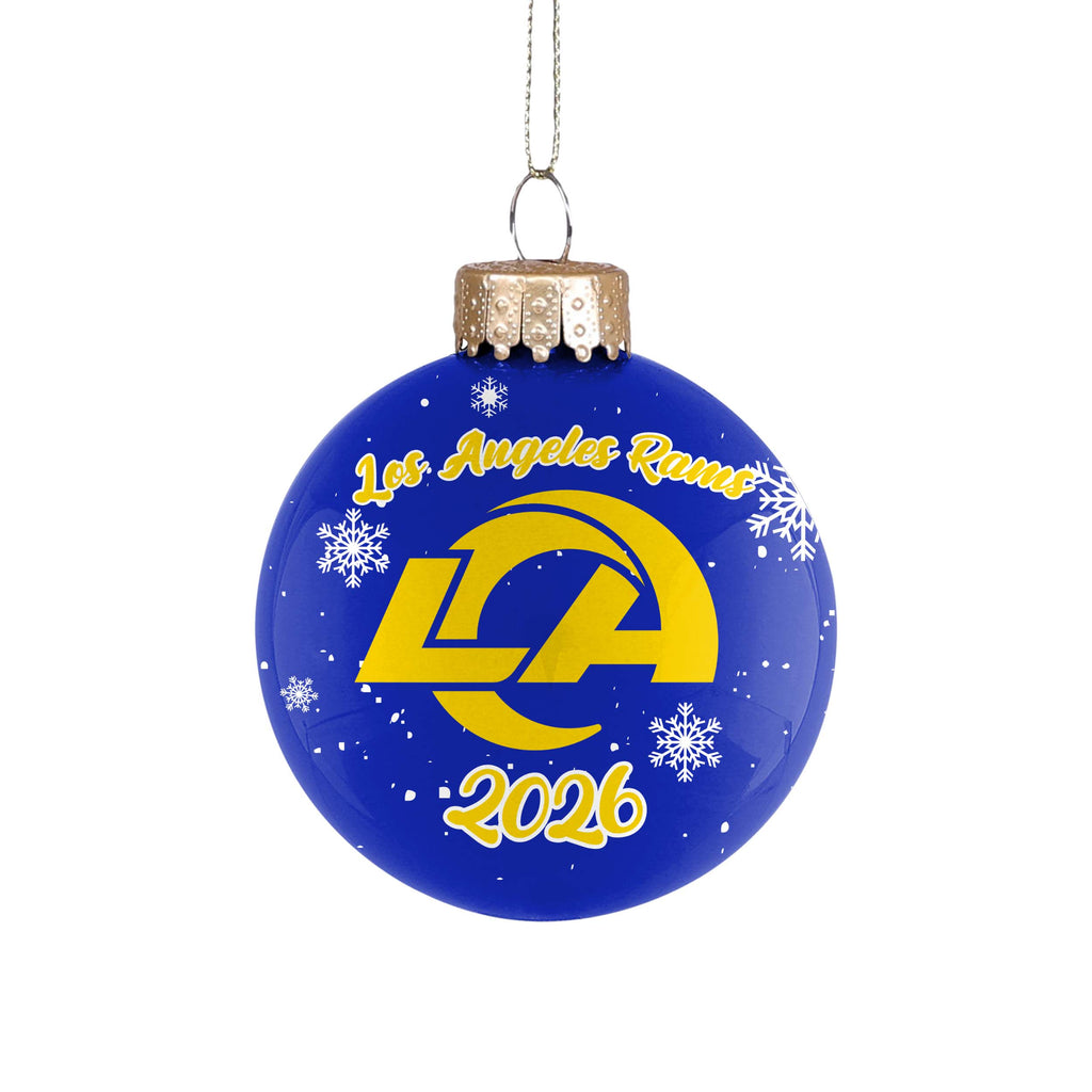 Los Angeles Rams 2026 Glass Ball Ornament