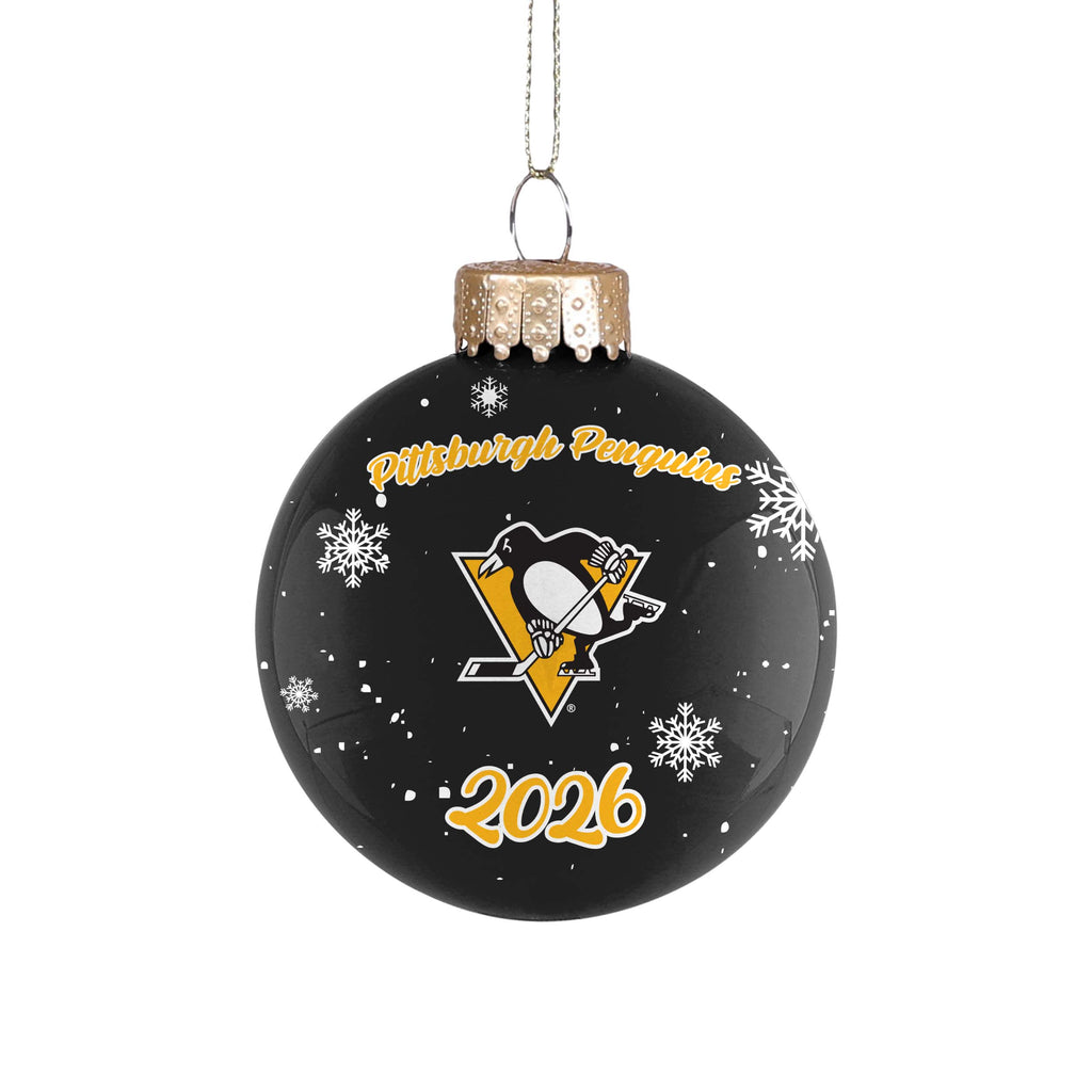 Pittsburgh Penguins 2026 Glass Ball Ornament