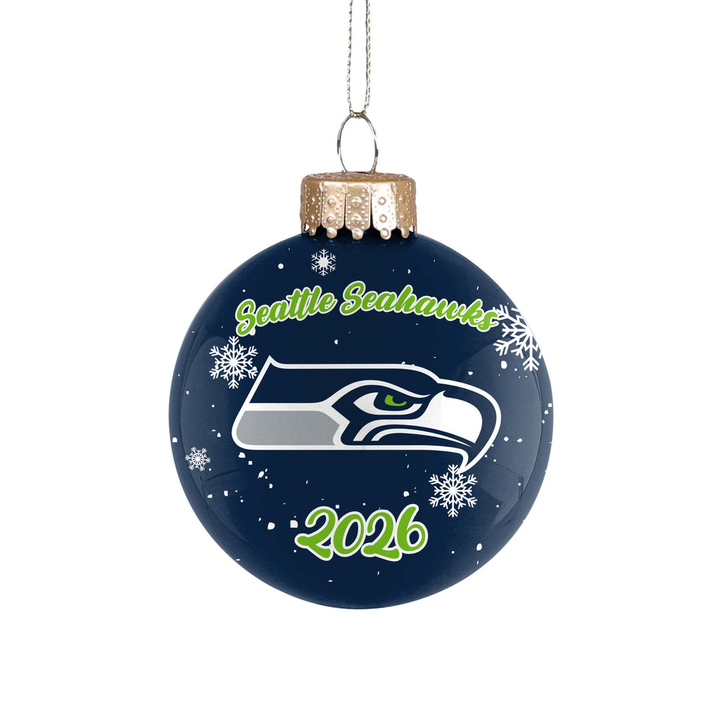 Seattle Seahawks 2026 Glass Ball Ornament