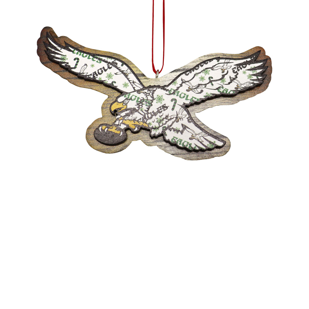 Philadelphia Eagles Retro Raised Logo Mural Ornament