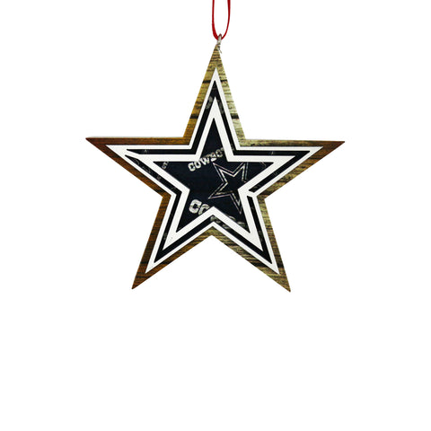 Dallas Cowboys Raised Logo Mural Ornament