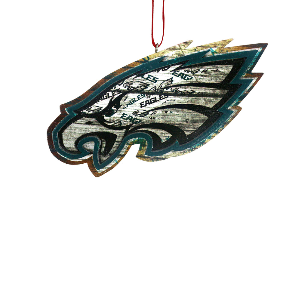 Philadelphia Eagles Raised Logo Mural Ornament