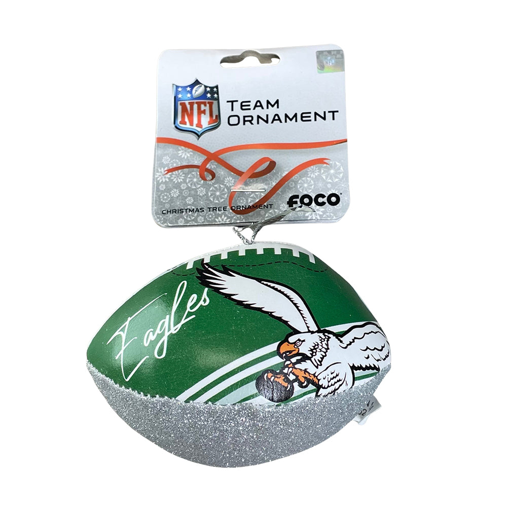 Philadelphia Eagles Retro Leather Football Ornament