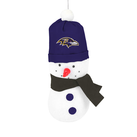 Baltimore Ravens 3.5" Plush Snowman Ornament