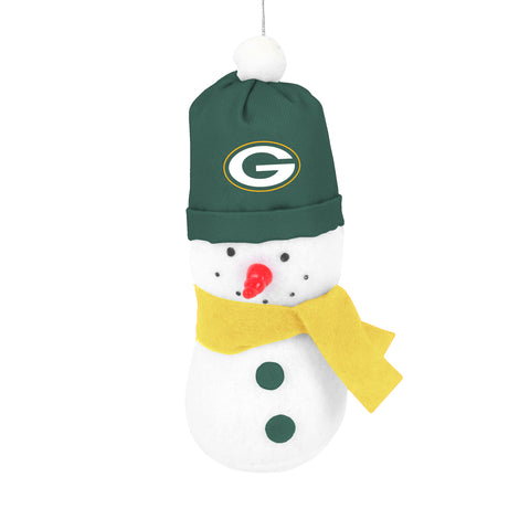 Green Bay Packers 3.5" Plush Snowman Ornament