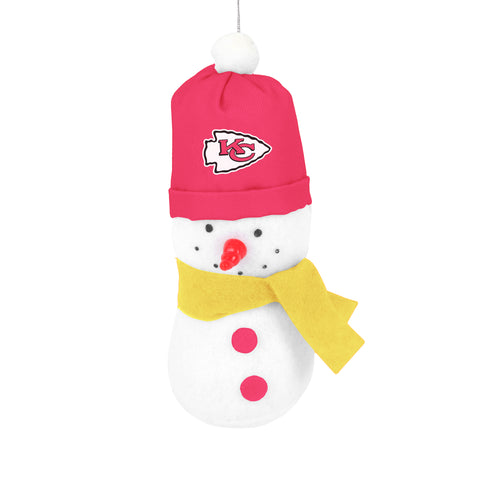 Kansas City Chiefs 3.5" Plush Snowman Ornament
