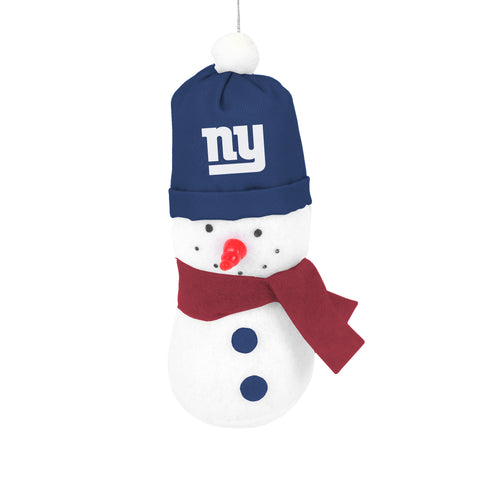 New York Giants 3.5" Plush Snowman Ornament