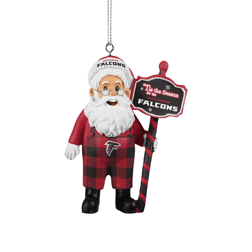 Atlanta Falcons Santa Overalls Ornament