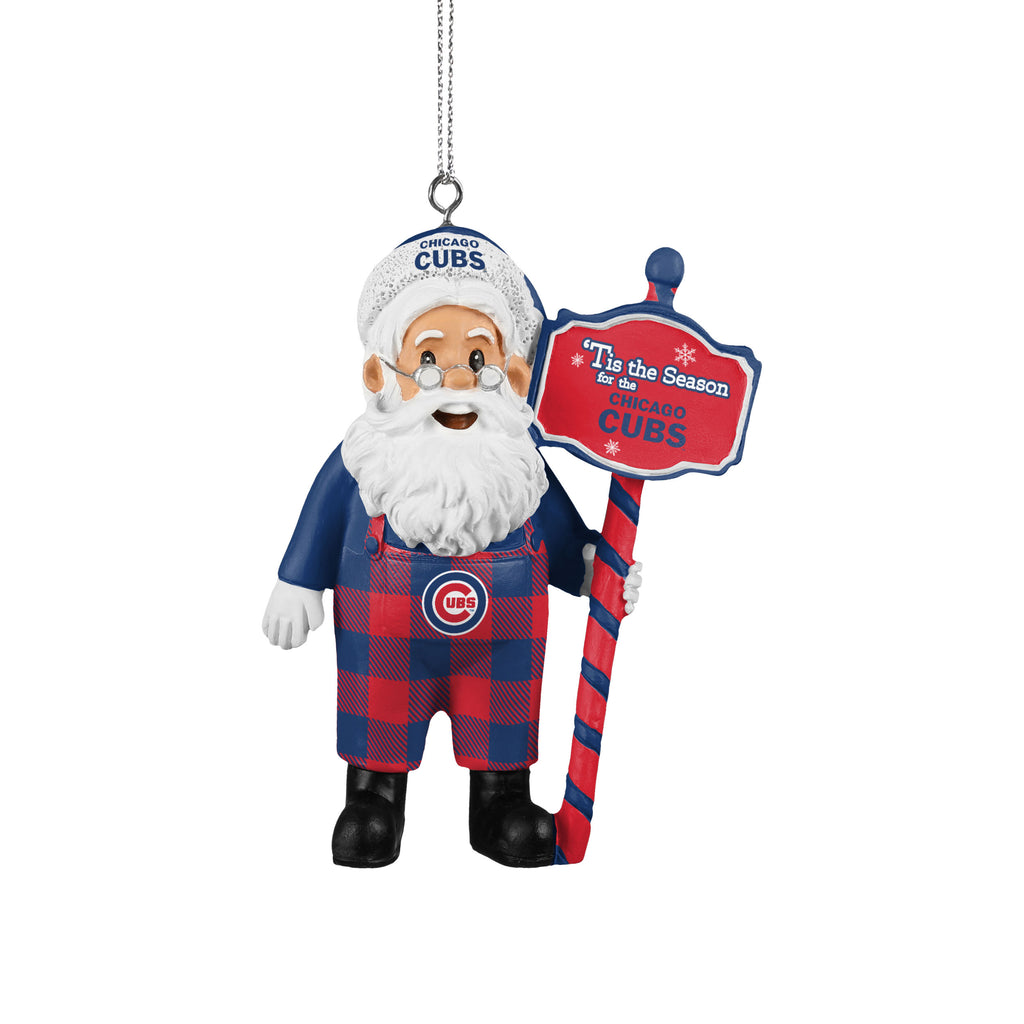 Chicago Cubs Santa Overalls Ornament