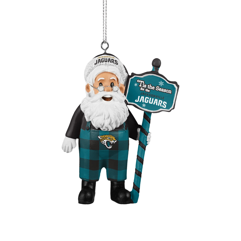 Jacksonville Jaguars Santa Overalls Ornament