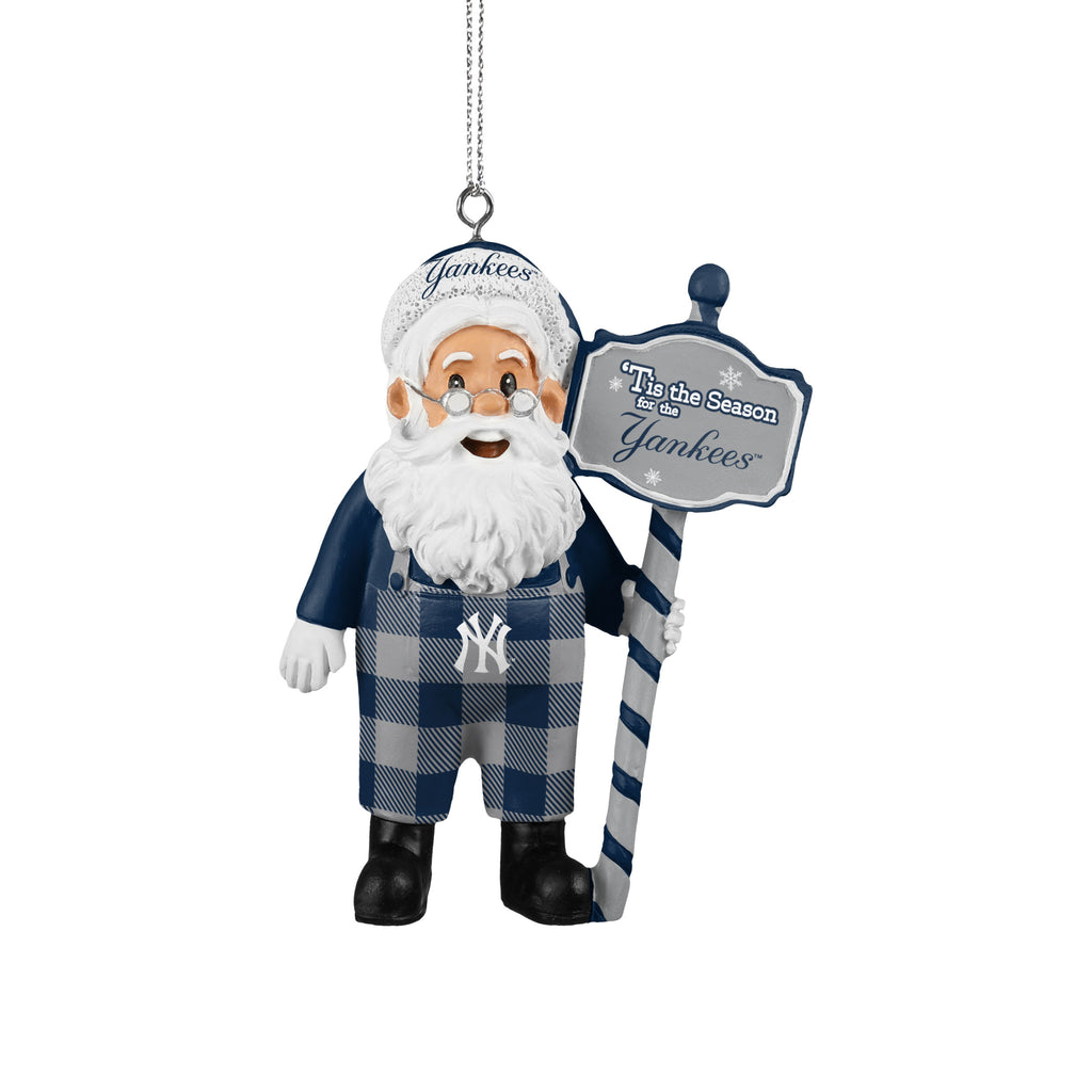 New York Yankees Santa Overalls Ornament