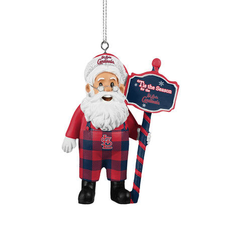 St. Louis Cardinals Santa Overalls Ornament