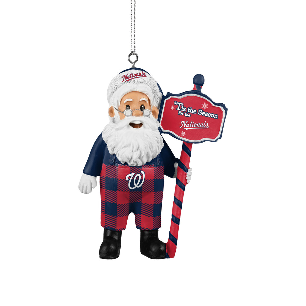Washington Nationals Santa Overalls Ornament