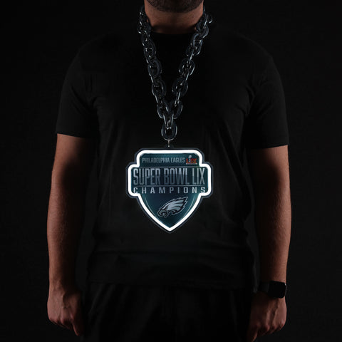 Philadelphia Eagles Super Bowl LIX Champions Neon Light Up Big Logo Chain