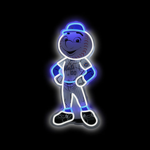 New York Mets "Mr. Met" Neon Light Up Mascot Sign