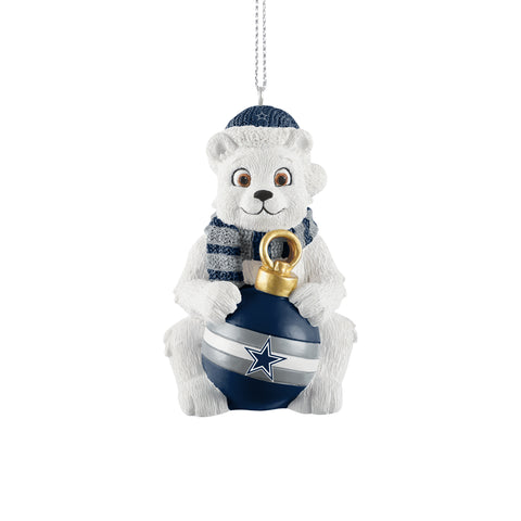 Dallas Cowboys Sitting Polar Bear Ornament