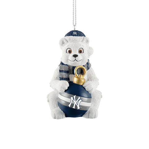New York Yankees Sitting Polar Bear Ornament