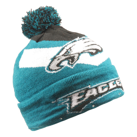 Philadelphia Eagles Big Logo Colorblock Knit Light Up Beanie
