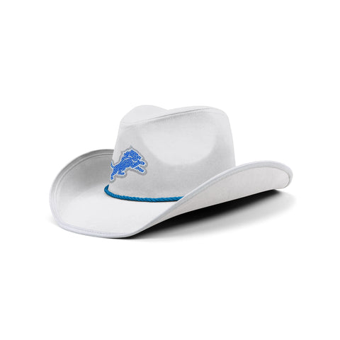 Detroit Lions Rhinestone Cowboys Hat - White