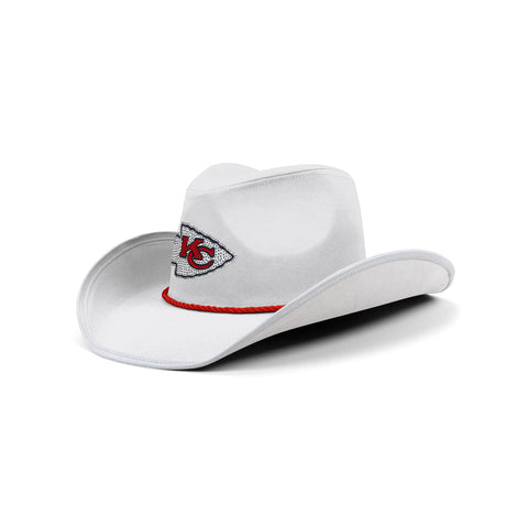 Kansas City Chiefs Rhinestone Cowboys Hat - White