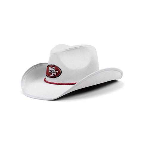 San Francisco 49ers Rhinestone Cowboys Hat - White