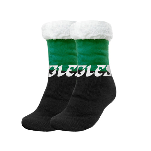 Philadelphia Eagles Retro Colorblock Footy Slipper Socks
