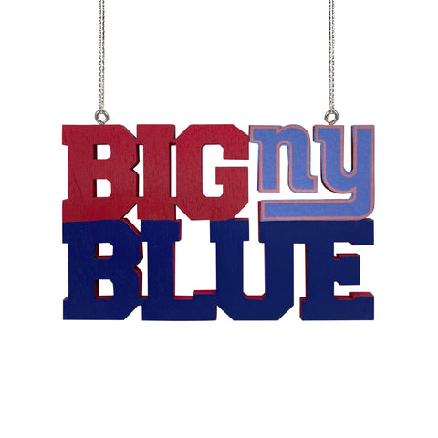 New York Giants Wooden Slogan Cut Out Ornament