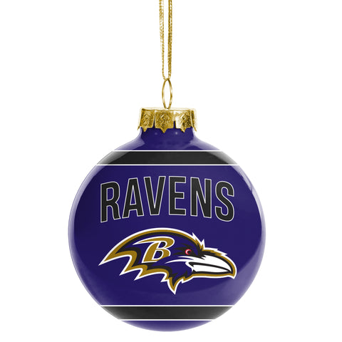 Baltimore Ravens Glass Ball Ornament