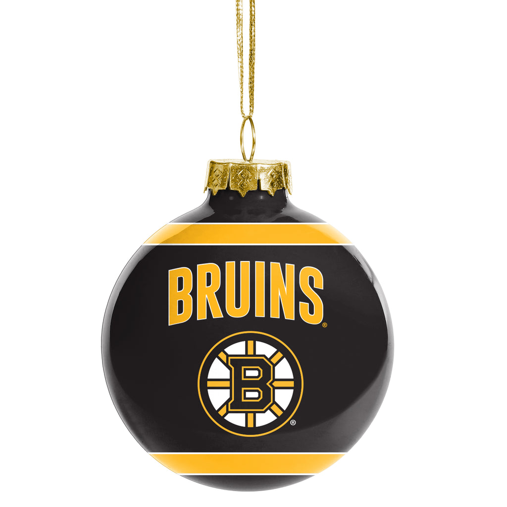 Boston Bruins Glass Ball Ornament
