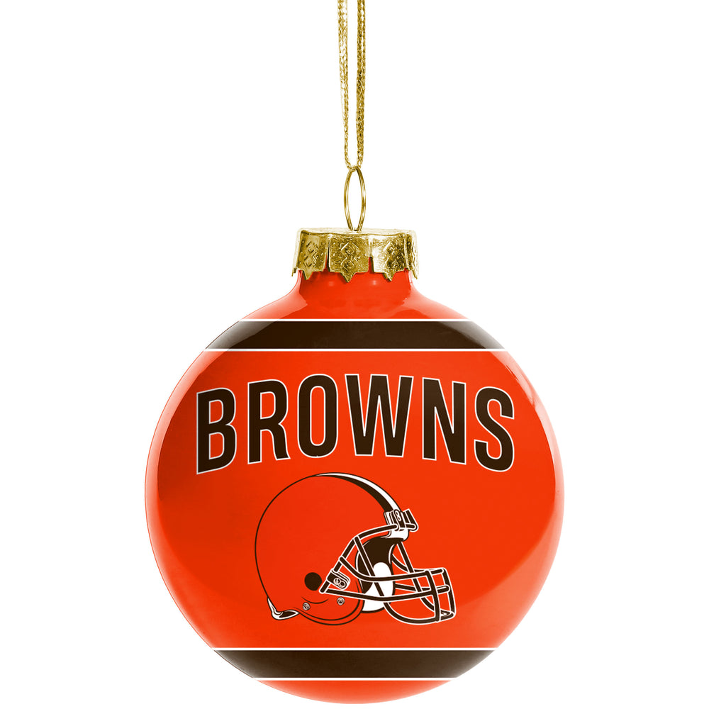 Cleveland Browns Glass Ball Ornament