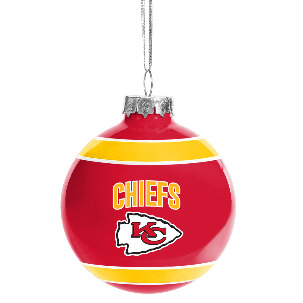 Kansas City Chiefs Glass Ball Ornament