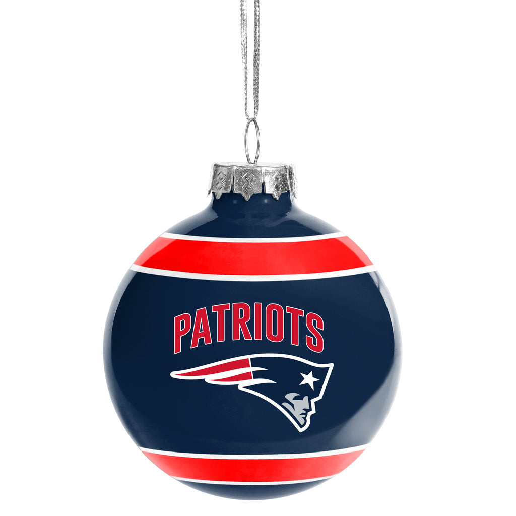 New England Patriots Glass Ball Ornament