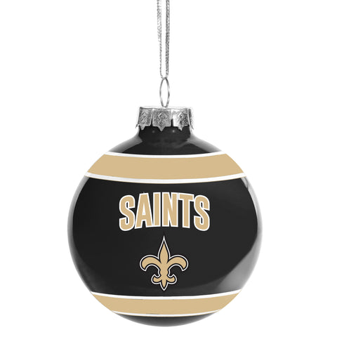 New Orleans Saints Glass Ball Ornament