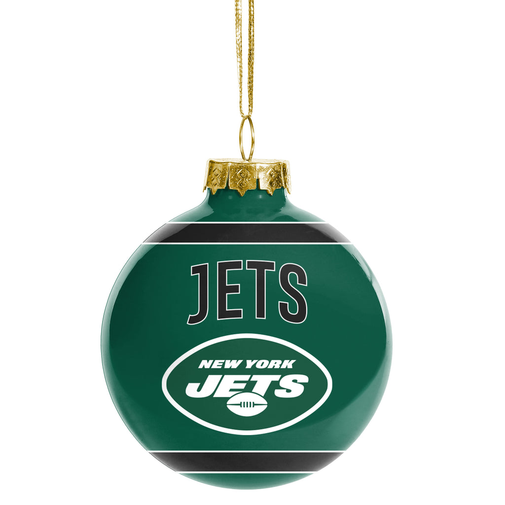 New York Jets Glass Ball Ornament