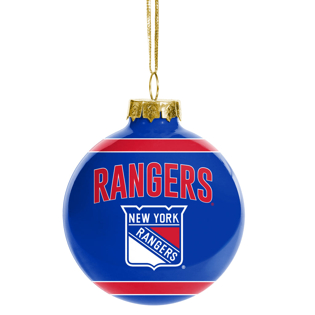 New York Rangers Glass Ball Ornament