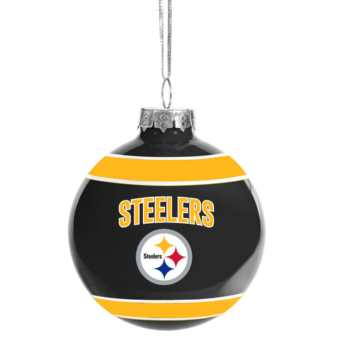 Pittsburgh Steelers Glass Ball Ornament