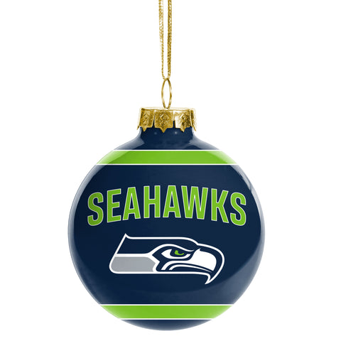 Seattle Seahawks Glass Ball Ornament
