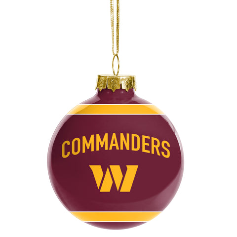 Washington Commanders Glass Ball Ornament