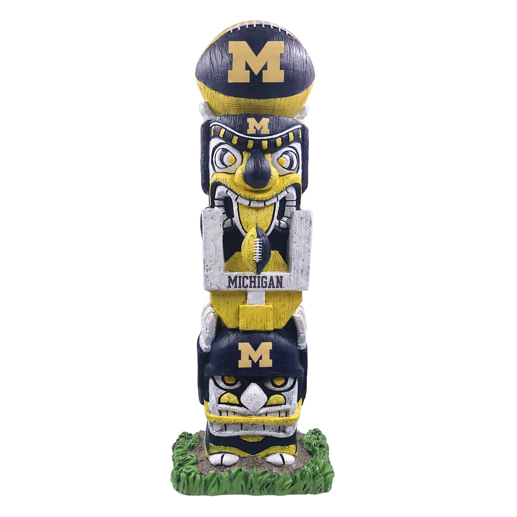 Michigan Wolverines 16" Tiki Face Totem Pole Figurine