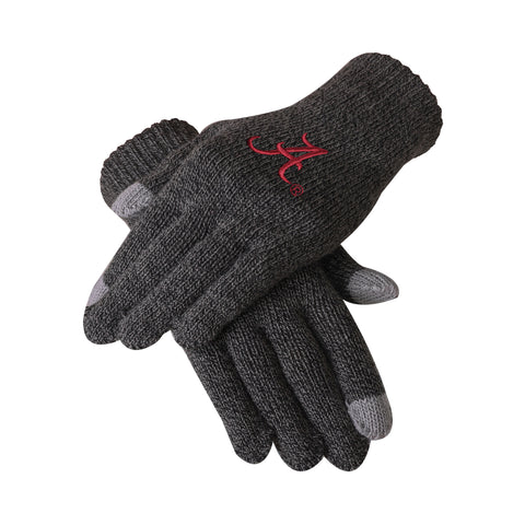 Alabama Crimson Tide Charcoal Gray Knit Glove