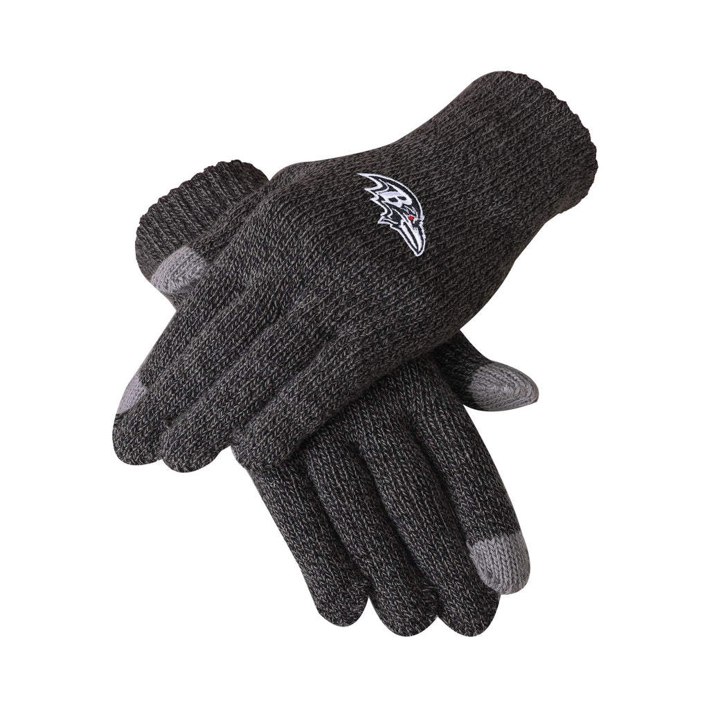 Baltimore Ravens Charcoal Gray Knit Glove