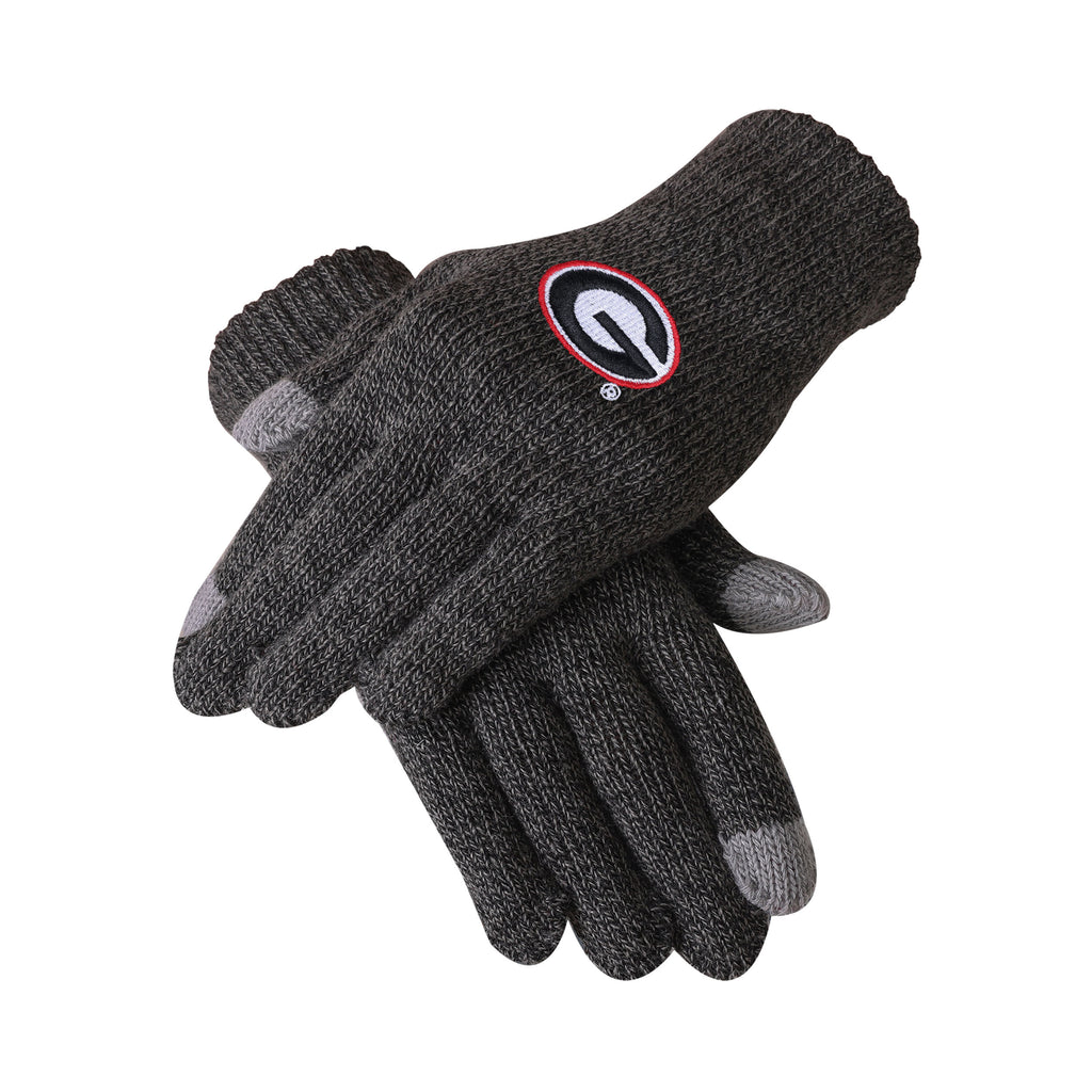 Georgia Bulldogs Charcoal Gray Knit Glove