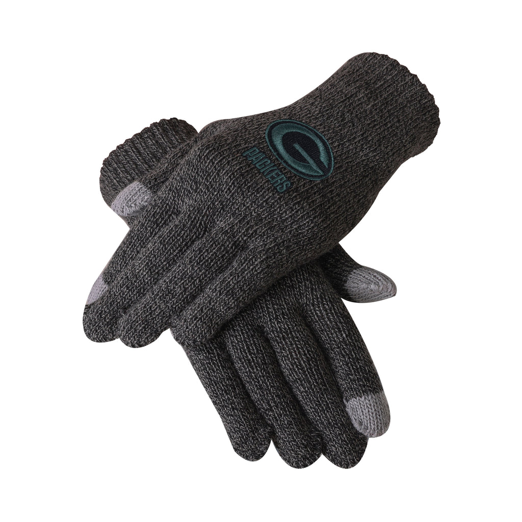 Green Bay Packers Charcoal Gray Knit Glove