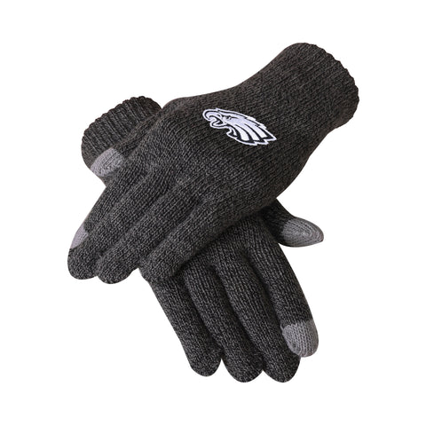 Philadelphia Eagles Charcoal Gray Knit Glove