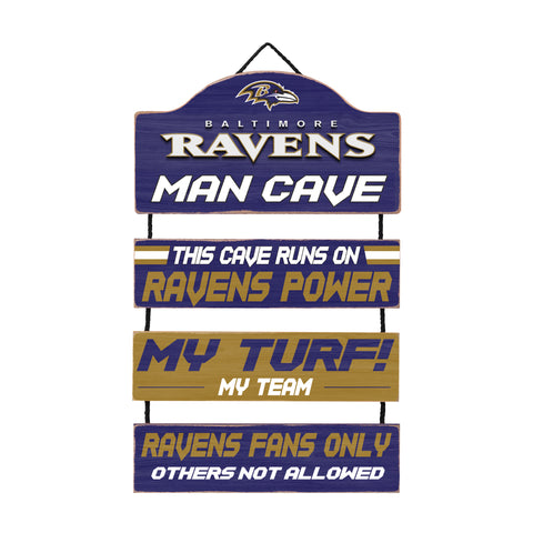 Baltimore Ravens Man Cave Dangle Sign