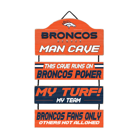 Denver Broncos Man Cave Dangle Sign