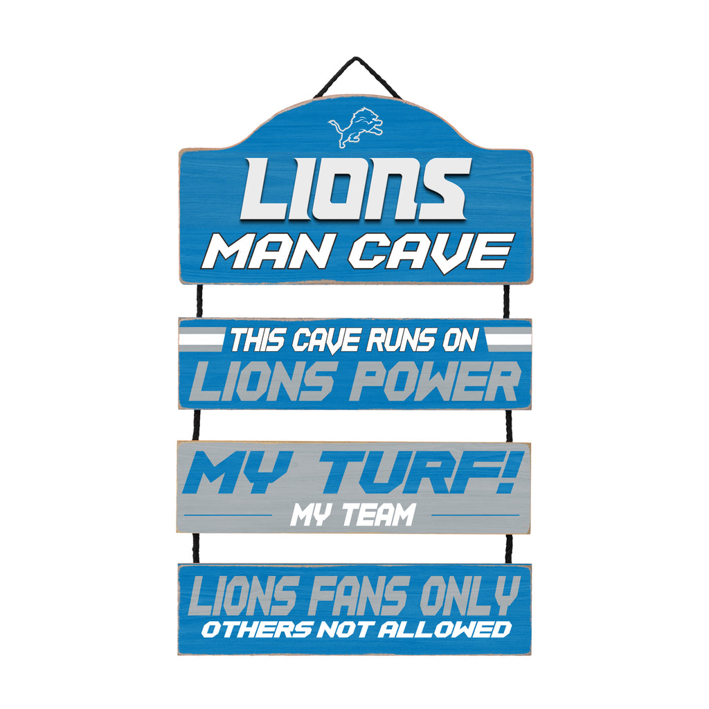 Detroit Lions Man Cave Dangle Sign