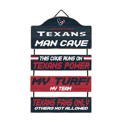 Houston Texans Man Cave Dangle Sign