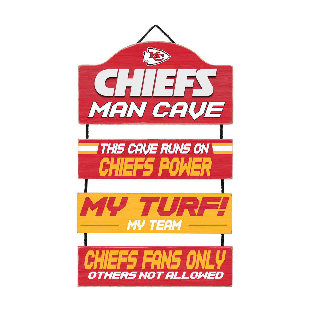 Kansas City Chiefs Man Cave Dangle Sign
