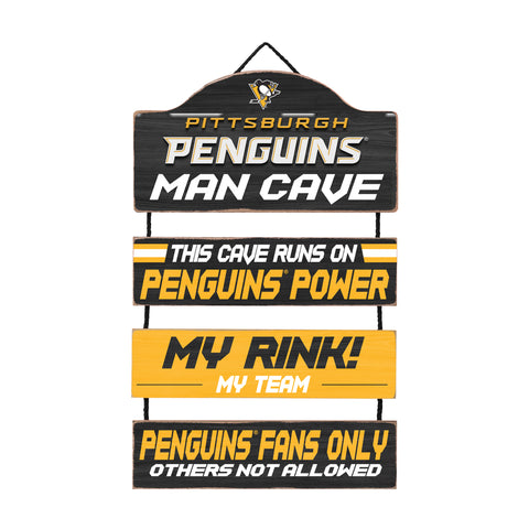 Pittsburgh Penguins Man Cave Dangle Sign